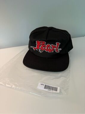 A24 x Online Ceramics Pearl Bloody Logo Snapback Hat NEW Rare Mia Goth